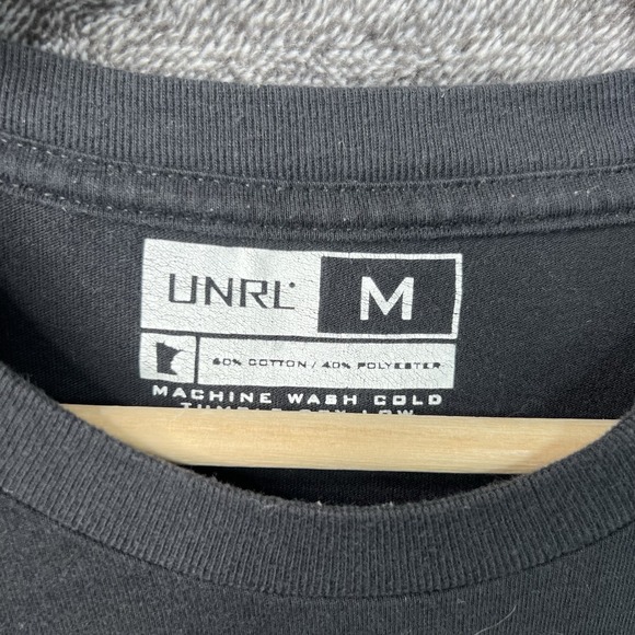 UNRL Classic Black Men's Size Medium Cotton Blend t-Shirt - Picture 2 of 7